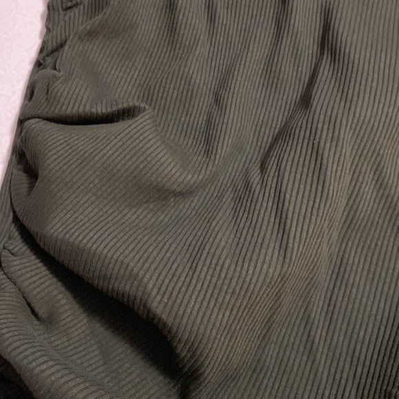zara RUCHED DRESS KHAKI GREEN SZ L - Picture 10 of 14